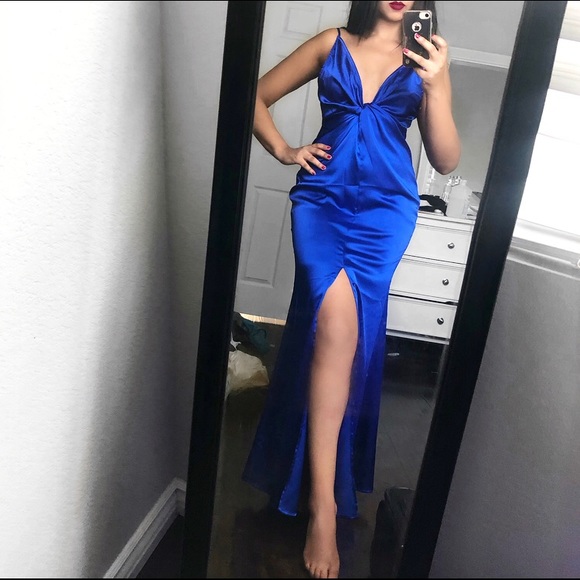 Dresses & Skirts - Royal Blue Satin Dress